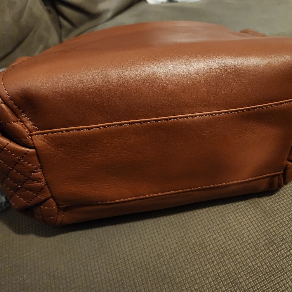 Vera Bradley Brown Leather Gallatin Mocha Purse - Picture 9 of 9